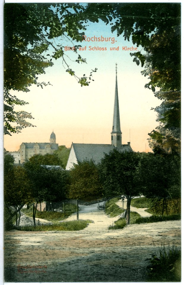 10150-Rochsburg-1908-Schloß und Kirche-Brück & Sohn Kunstverlag