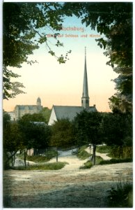 10150-Rochsburg-1908-Schloß und Kirche-Brück & Sohn Kunstverlag