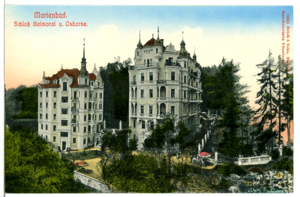 09886-Marienbad-1908-Schloß Balmoral und Osborne-Brück & Sohn Kunstverlag