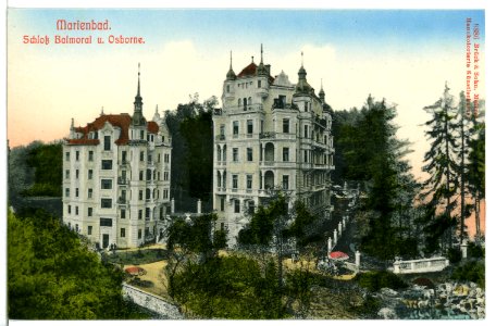 09886-Marienbad-1908-Schloß Balmoral und Osborne-Brück & Sohn Kunstverlag