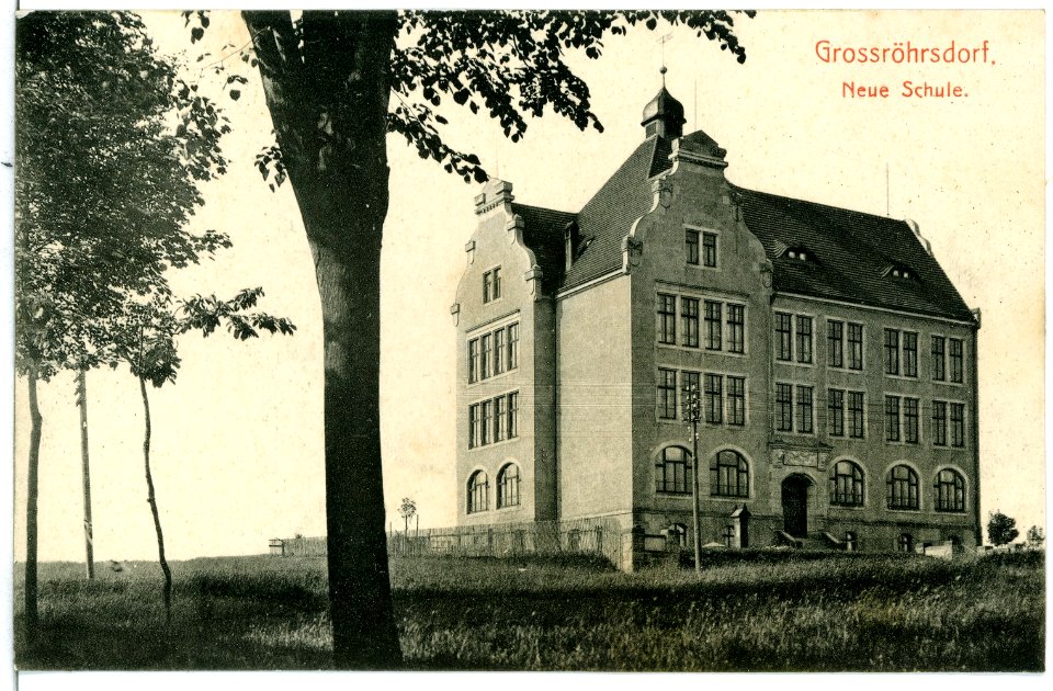 10831-Großröhrsdorf-1909-Neue Schule-Brück & Sohn Kunstverlag