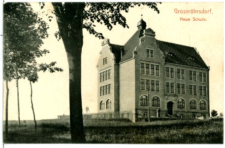 10831-Großröhrsdorf-1909-Neue Schule-Brück & Sohn Kunstverlag