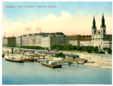 09571-Budapest-1908-Petöfi-Platz mit Corso-Brück & Sohn Kunstverlag