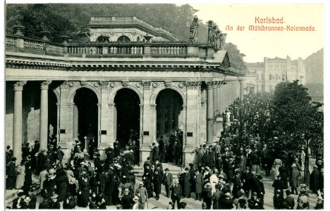 09842-Karlsbad-1908-Mühlbrunnen - Kolonade-Brück & Sohn Kunstverlag