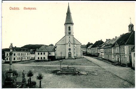10067-Oschitz-1908-Marktplatz-Brück & Sohn Kunstverlag
