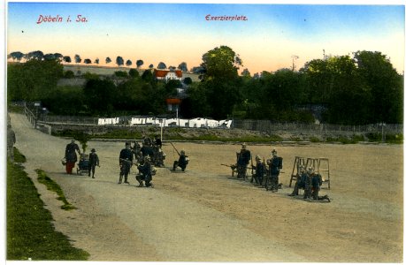 10143-Döbeln-1908-Exerzierplatz-Brück & Sohn Kunstverlag