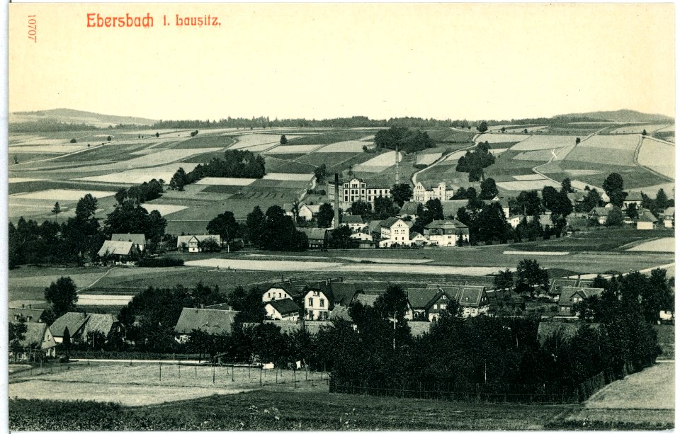 10707-Ebersbach-1909-Blick auf Ebersbach-Brück & Sohn Kunstverlag