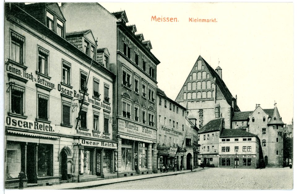 10060-Meißen-1908-Kleinmarkt - Geschäftshäuser-Brück & Sohn Kunstverlag