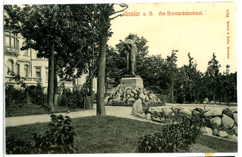 09754-Goslar-1908-Am Bismarck - Denkmal-Brück & Sohn Kunstverlag
