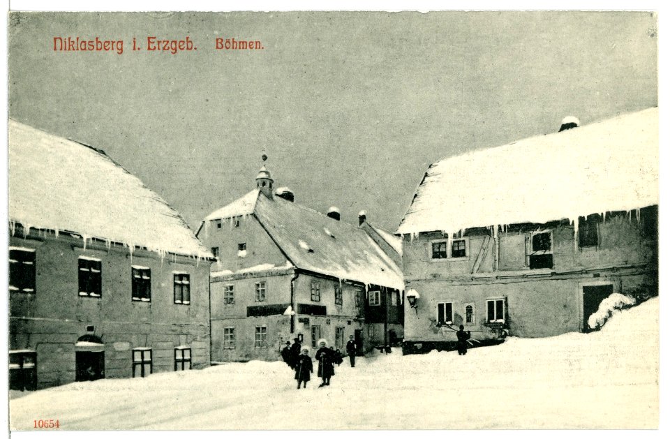 10654-Niklasberg-1909-Blick auf Niklasberg im Winter-Brück & Sohn Kunstverlag