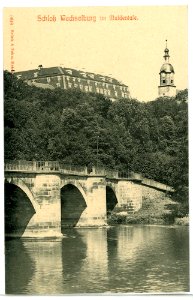 09648-Wechselburg-1908-Schloß mit Muldenbrücke-Brück & Sohn Kunstverlag