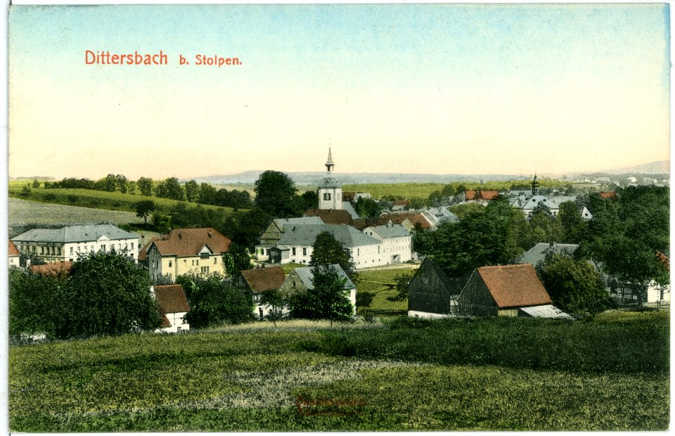 10158-Dittersbach (Dürrröhrsdorf-Dittersbach)-1908-Blick auf Dittersbach-Brück & Sohn Kunstverlag