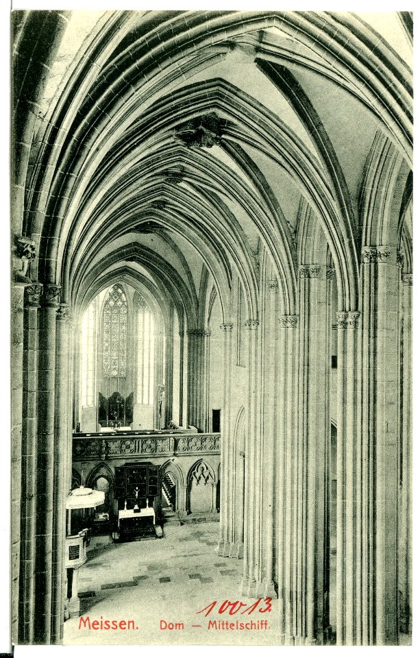 10013-Meißen-1908-Dom Mittelschiff-Brück & Sohn Kunstverlag