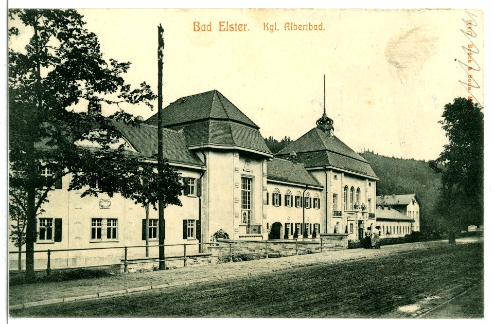 09907-Bad Elster-1908-Albertbad-Brück & Sohn Kunstverlag