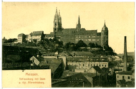 10316-Meißen-1908-Burgberg mit Dom und Bischofsschloß, Fabriken-Brück & Sohn Kunstverlag