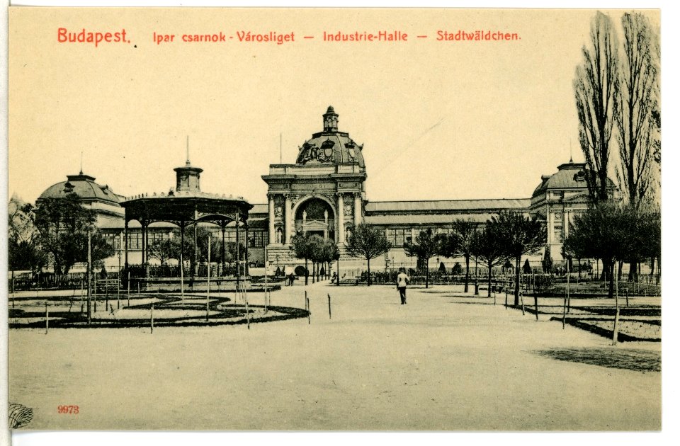 09973-Budapest-1908-Industriehalle Stadtwäldchen-Brück & Sohn Kunstverlag