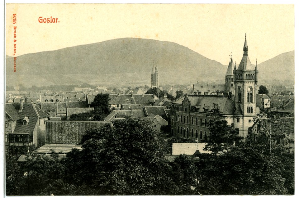 09735-Goslar-1908-Blick auf Goslar-Brück & Sohn Kunstverlag