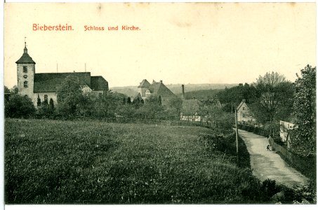 10156-Bieberstein-1908-Schloß und Kirche-Brück & Sohn Kunstverlag