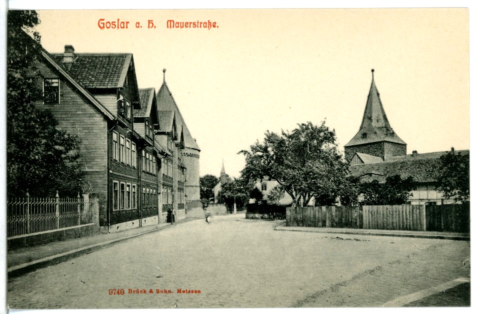 09740-Goslar-1908-Mauerstraße-Brück & Sohn Kunstverlag