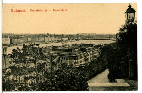 09871-Budapest-1908-Donaubild-Brück & Sohn Kunstverlag