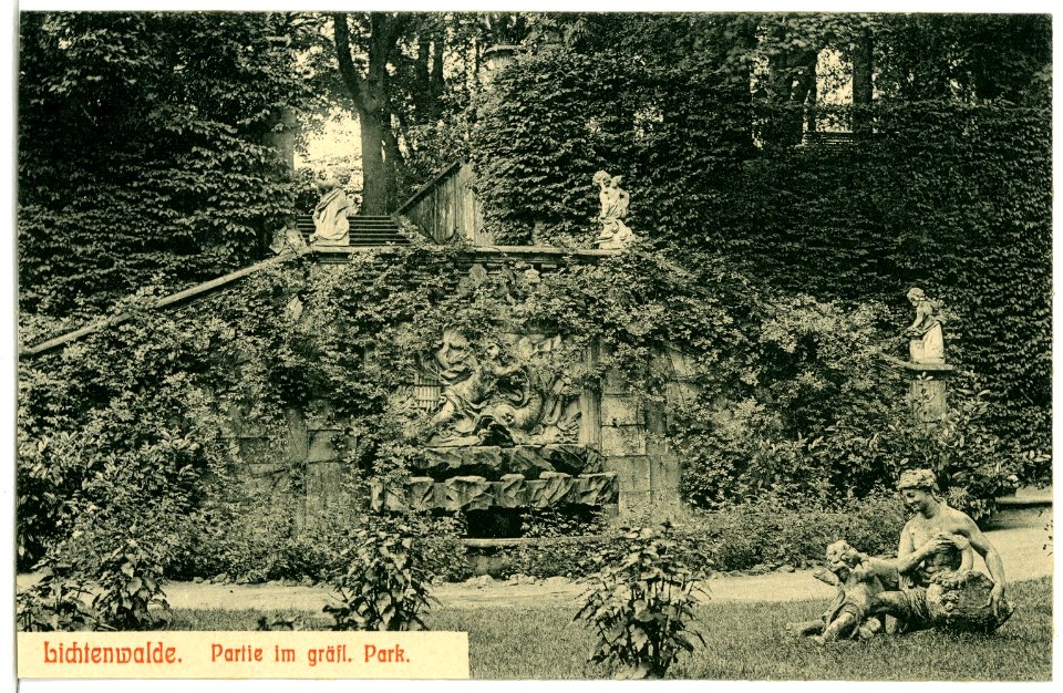 09681-Lichtenwalde-1908-Im gräflichen Park-Brück & Sohn Kunstverlag