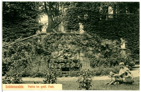 09681-Lichtenwalde-1908-Im gräflichen Park-Brück & Sohn Kunstverlag