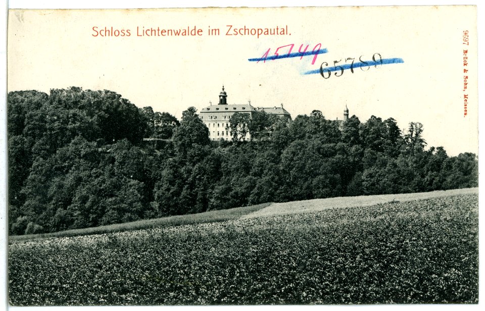 09697-Lichtenwalde-1908-Schloß-Brück & Sohn Kunstverlag