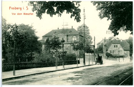 10132-Freiberg-1908-Vor dem Kreuztor-Brück & Sohn Kunstverlag