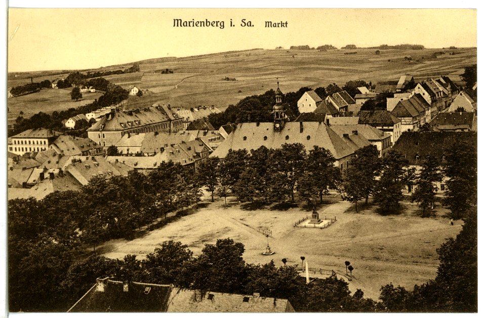 09690-Marienberg-1908-Marktplatz-Brück & Sohn Kunstverlag