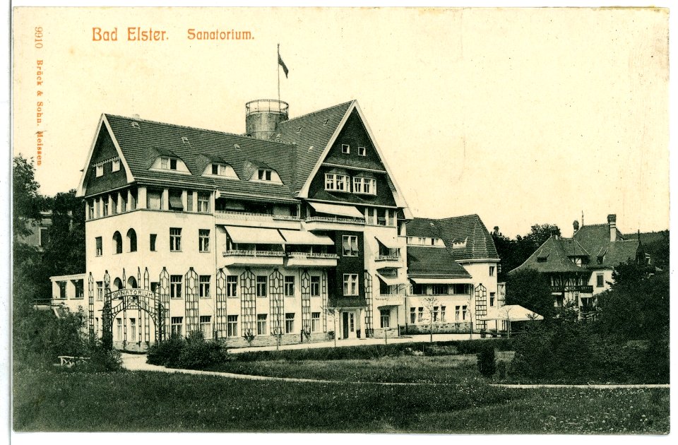 09910-Bad Elster-1908-Sanatorium-Brück & Sohn Kunstverlag