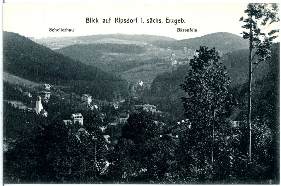 10222-Kipsdorf-1908-Blick auf Kipsdorf und nach Schellerhau und Bärenfels-Brück & Sohn Kunstverlag