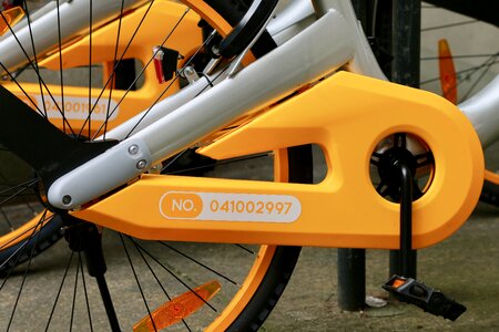 Rental bike chain guard pedals