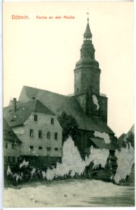 10142-Döbeln-1908-Kirche an der Mulde-Brück & Sohn Kunstverlag
