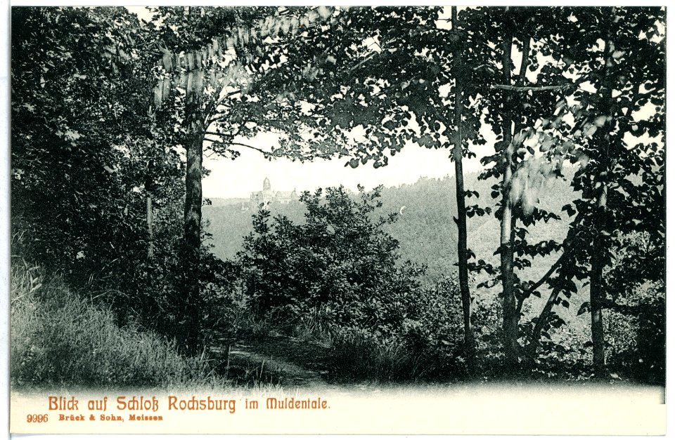 09996-Rochsburg-1908-Blick aufs Schloß-Brück & Sohn Kunstverlag
