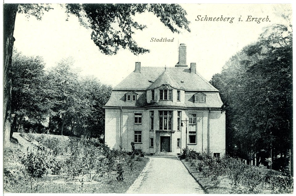 12066-Schneeberg-1910-Stadtbad-Brück & Sohn Kunstverlag