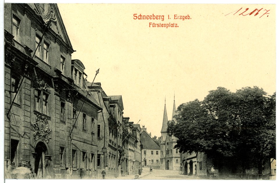 12067-Schneeberg-1910-Fürstenplatz-Brück & Sohn Kunstverlag
