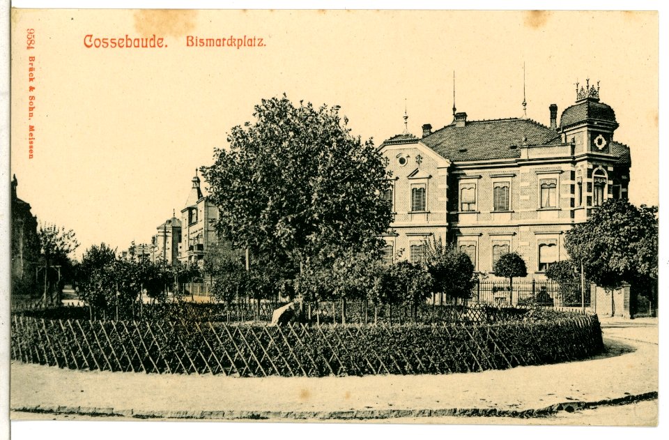 09584-Cossebaude-1908-Bismarckplatz-Brück & Sohn Kunstverlag