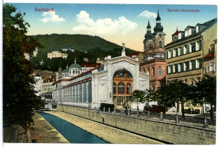11810-Karlsbad-1910-Sprudel - Kolonnade-Brück & Sohn Kunstverlag photo