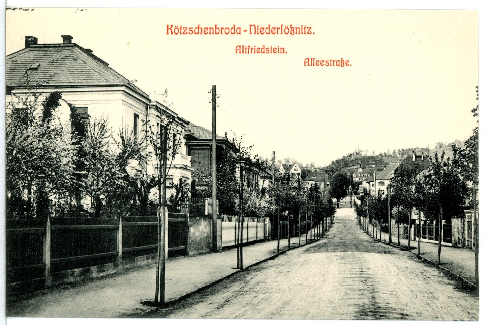 12424-Kötzschenbroda-1911-Altfriedstein - Alleestraße-Brück & Sohn Kunstverlag