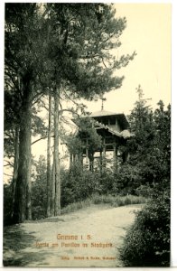 09984-Grimma-1908-Am Pavillon im Stadtpark-Brück & Sohn Kunstverlag
