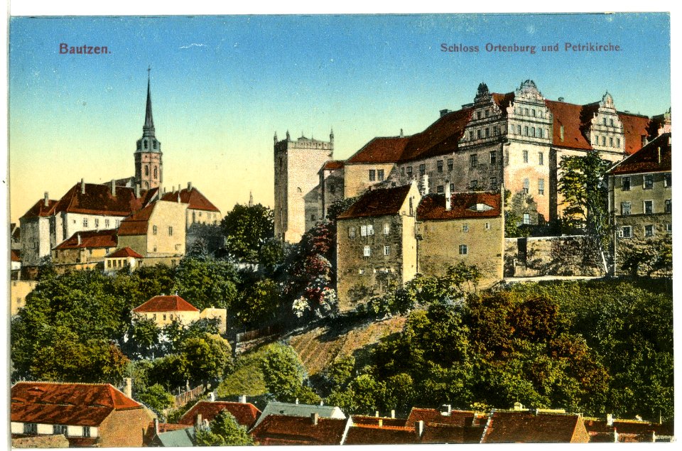 12390-Bautzen-1910-Schloß Ortenburg und Petrikirche-Brück & Sohn Kunstverlag
