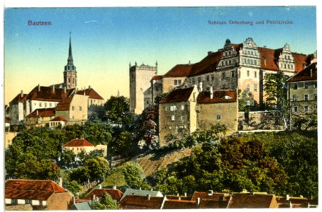 12390-Bautzen-1910-Schloß Ortenburg und Petrikirche-Brück & Sohn Kunstverlag