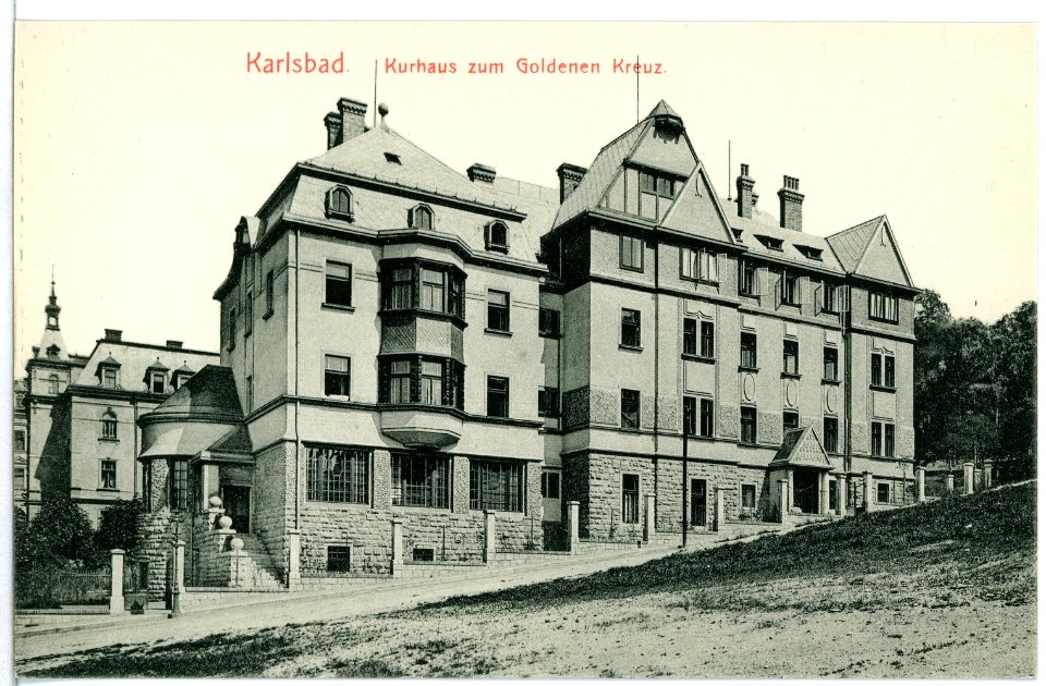 10004-Karlsbad-1908-Kurhaus zum Goldenen Kreuz-Brück & Sohn Kunstverlag