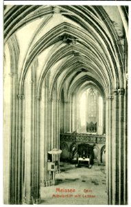 10012-Meißen-1908-Dom Mittelschiff mit Lettner-Brück & Sohn Kunstverlag