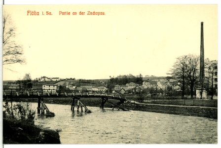 12087-Flöha-1910-an der Zschopau-Brück & Sohn Kunstverlag