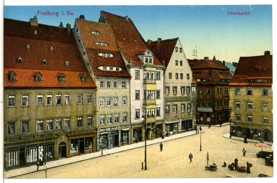 12393-Freiberg-1910-Obermarkt-Brück & Sohn Kunstverlag