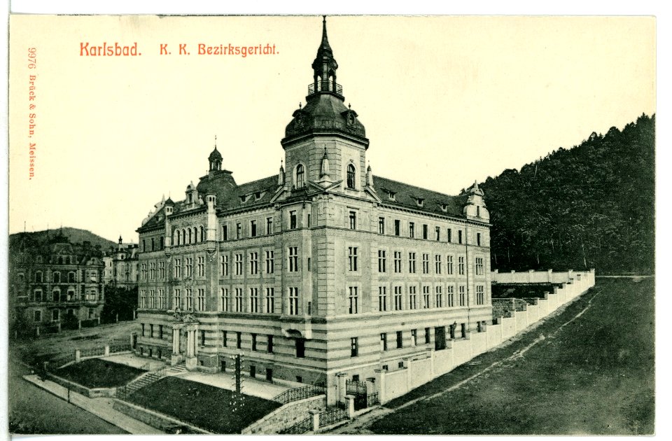 09976-Karlsbad-1908-Bezirksgericht-Brück & Sohn Kunstverlag