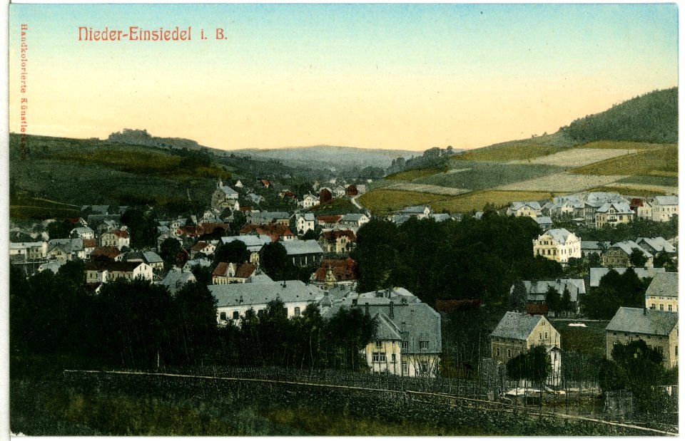 10068-Niedereinsiedel-1908-Blick auf Niedereinsiedel-Brück & Sohn Kunstverlag