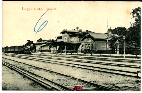 10098-Torgau-1908-Bahnhof-Brück & Sohn Kunstverlag
