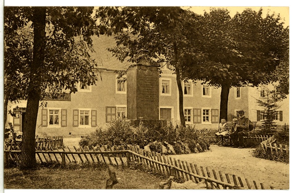 12055-Sayda-1910-Marktanlagen und Kriegerdenkmal-Brück & Sohn Kunstverlag